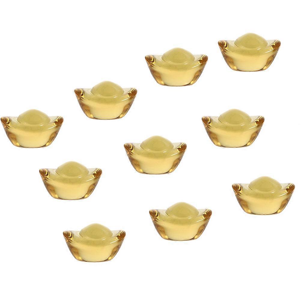 10Pcs Craft Simulation Ingot Decor Office Desktop Adornment