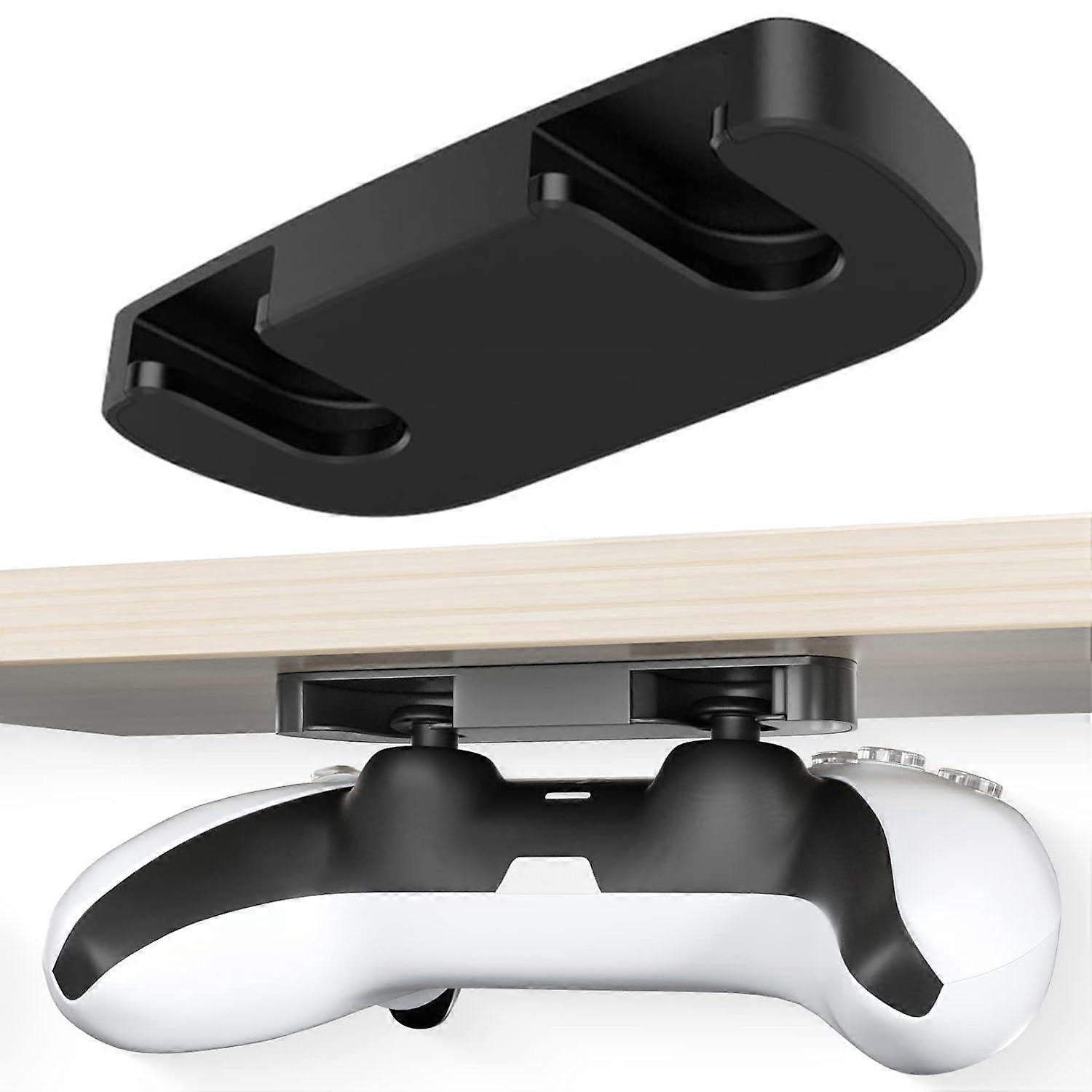 Hanging Controller Desk Stand for PS5 PS4, Sturdy Under Desk Mount, No Screws, Solid Base, Fits Gaming Controllers (1 Pack)