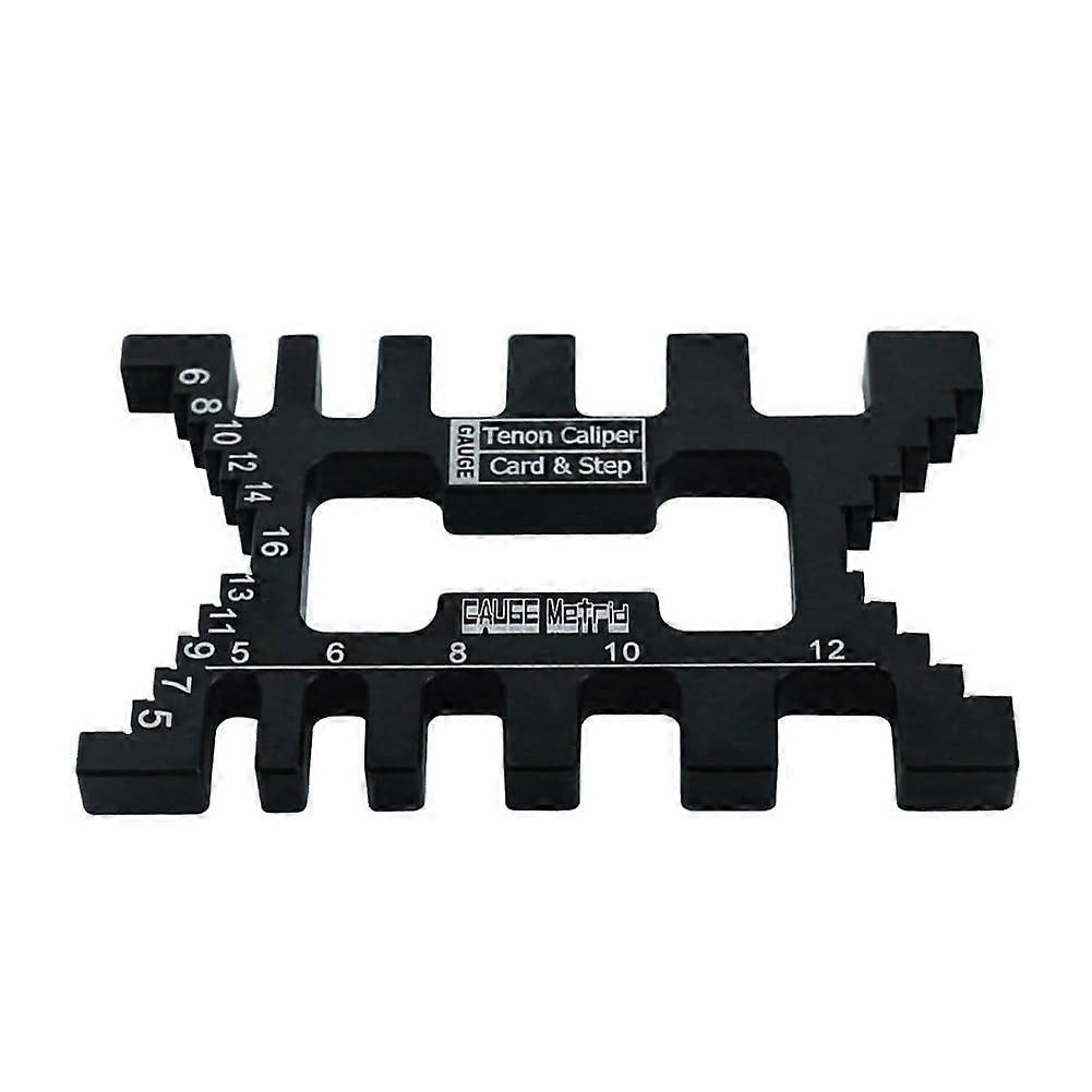 Aluminum Dovetail Gauge, Precision Tenon Gauge, Tenon Caliper, Table Saw, Depth Gauge, Height Measurement, Black