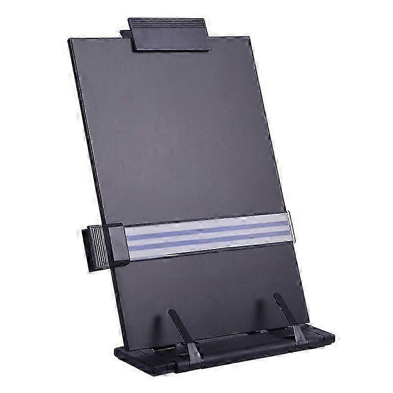 Desktop Document Holder with Adjustable Clip and Line Guide - Copy Holder for Letter, Legal A4 Documents, Up to 150 Sheets(1pcs, black)