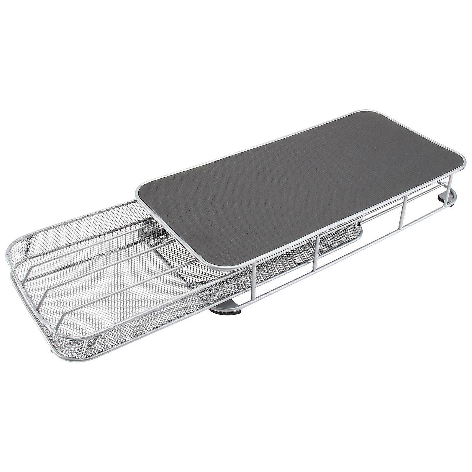 Silver Drawer Type Rack for Coffee Capsules Storage Sturdy and Iron Material Keeps Home