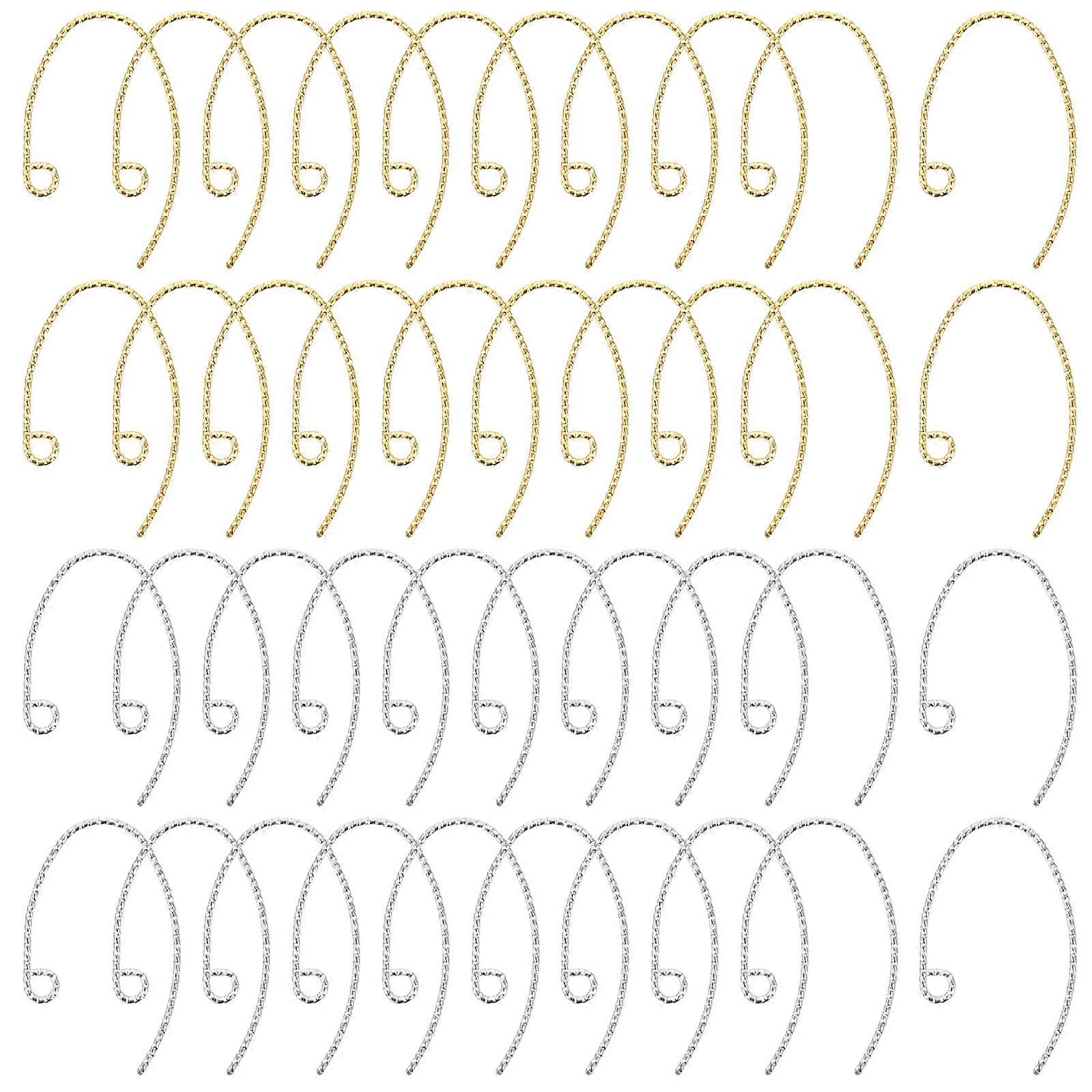Dangle Earring Hooks Kit 40Pcs Assorted Color Smooth Finish Copper for Home DIY Earring Accessory