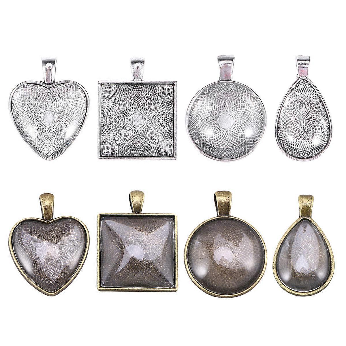 DIY Craft Supplies with Durable Alloy Material for Jewelry Making Assorted Color 24 Gemstone