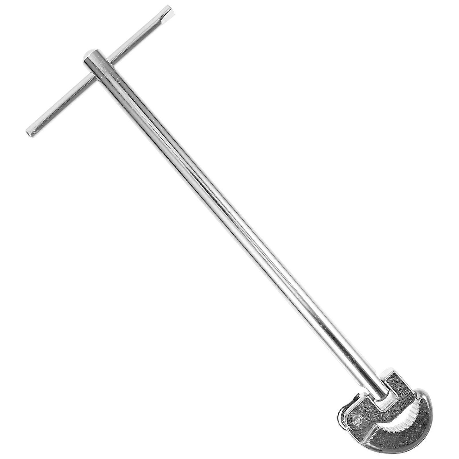 Universal Adjustable Basin Wrench for Sink Use Stainless Steel Compact and Portable multifunctional tool Silver 6.5 inches