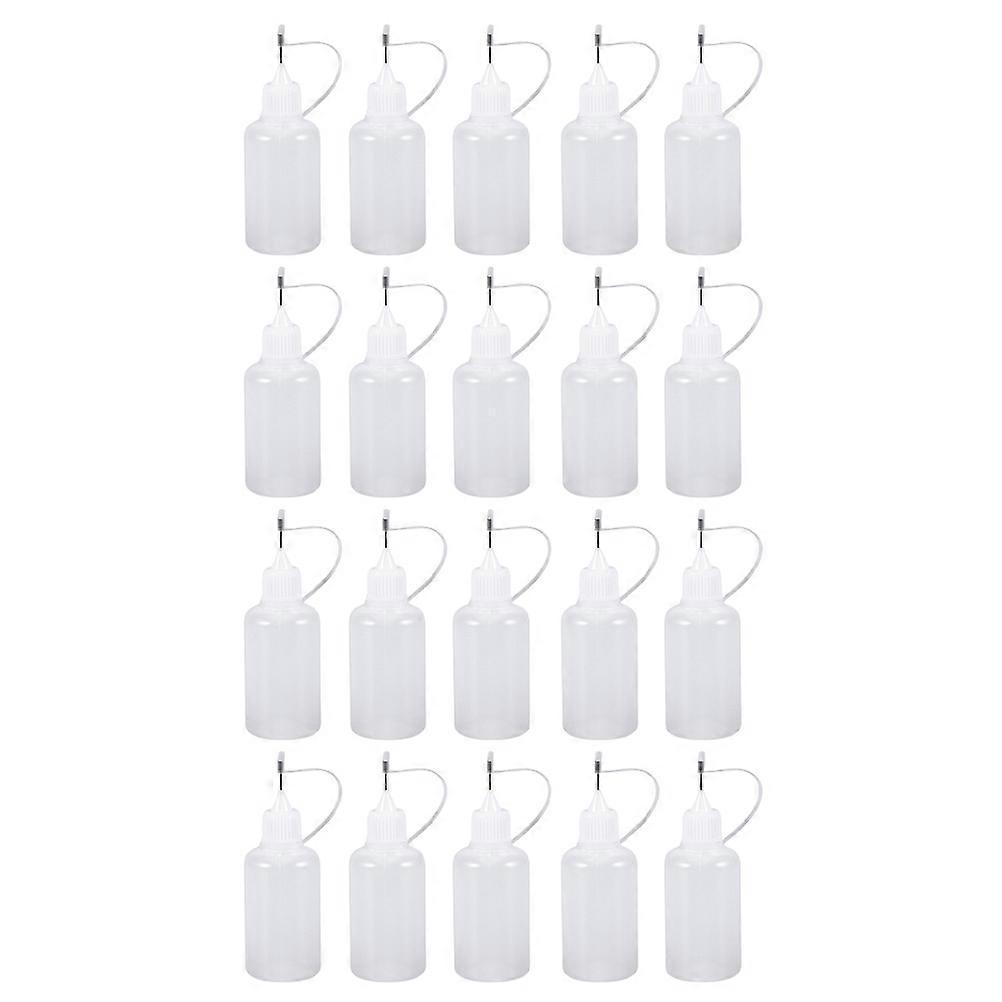 Dispensing Bottle With Needle Tip Precision Liquid Sampling Tool White Painting 7x3cm Preventing Leakage 15Pcs