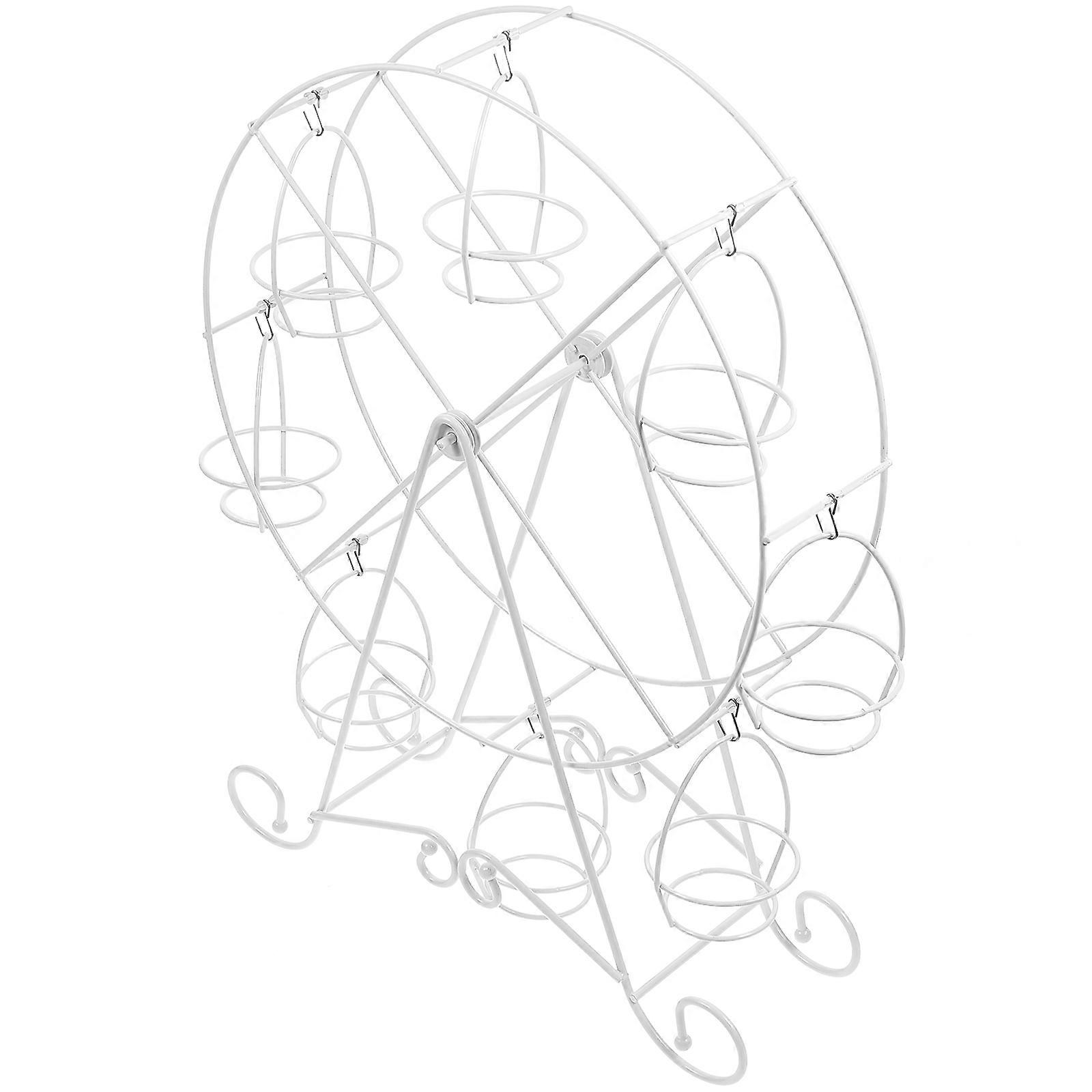 Serving Tray For Cupcakes Display Stable On Table Modern Style White 1Set