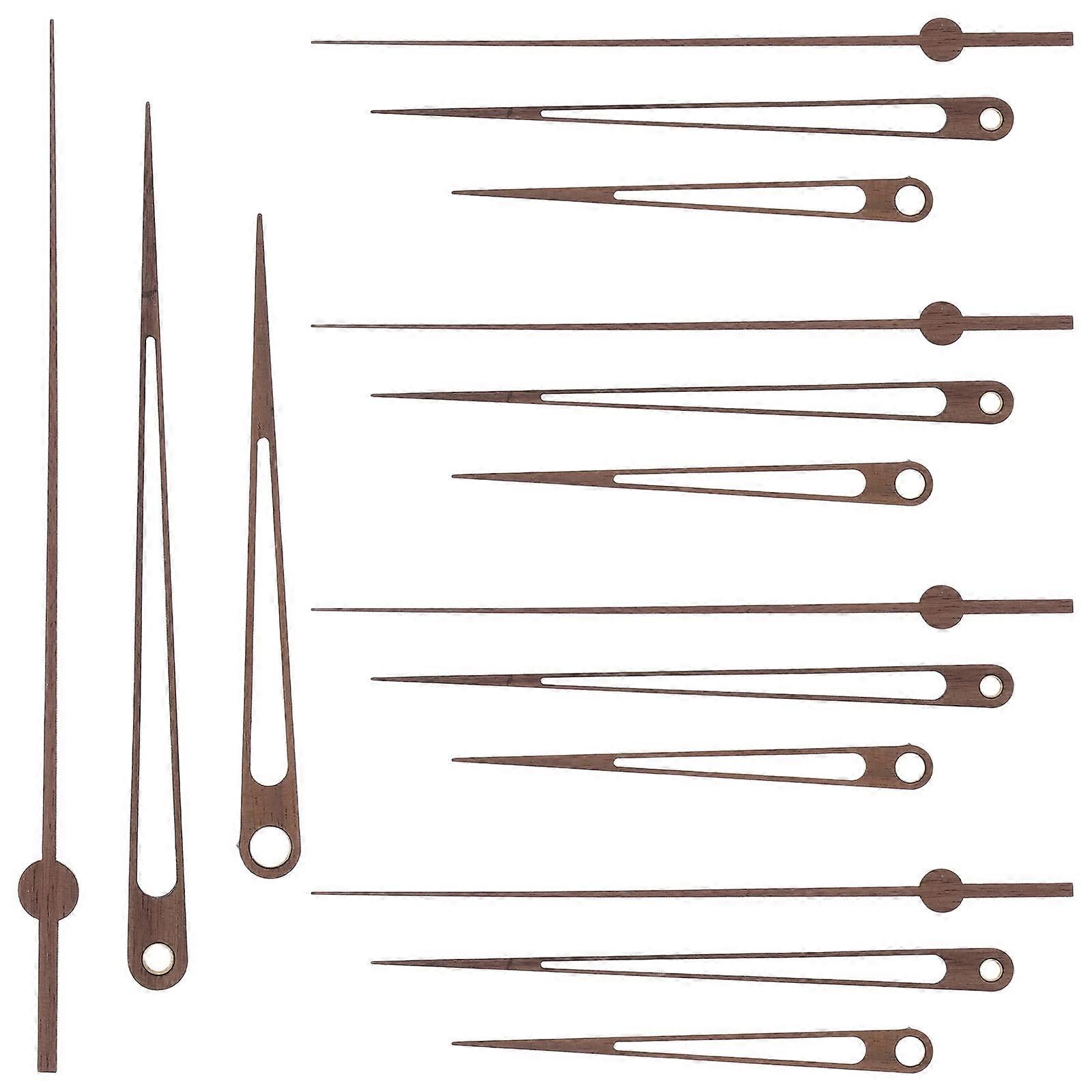 Wooden Clock Hands Kit with Long Shaft and Copper Sleeves for DIY Wall Clock Repair – Accurate Display and Visibility