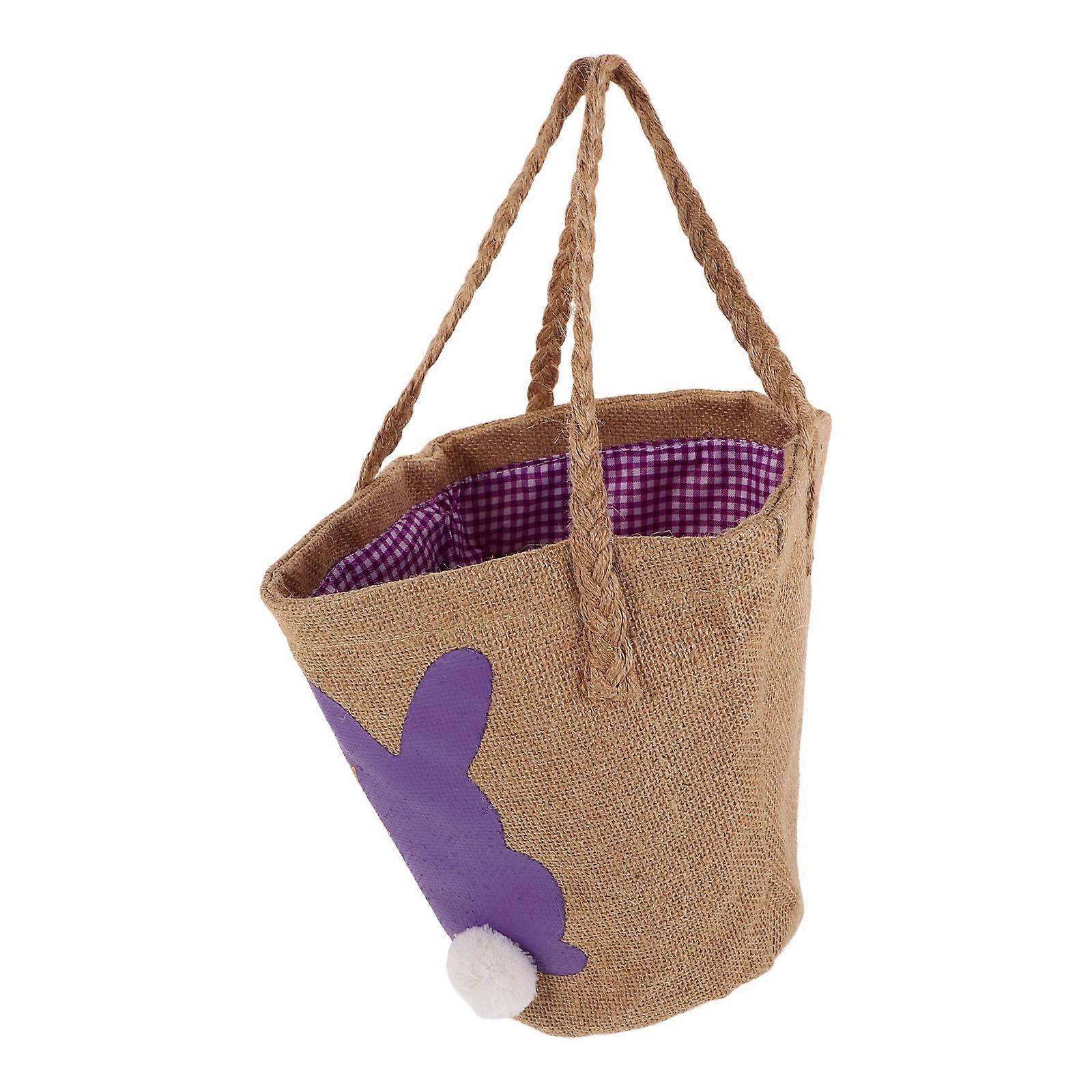 Easter Pouch Jute Goodie Bag for Easter Candy Carrying
