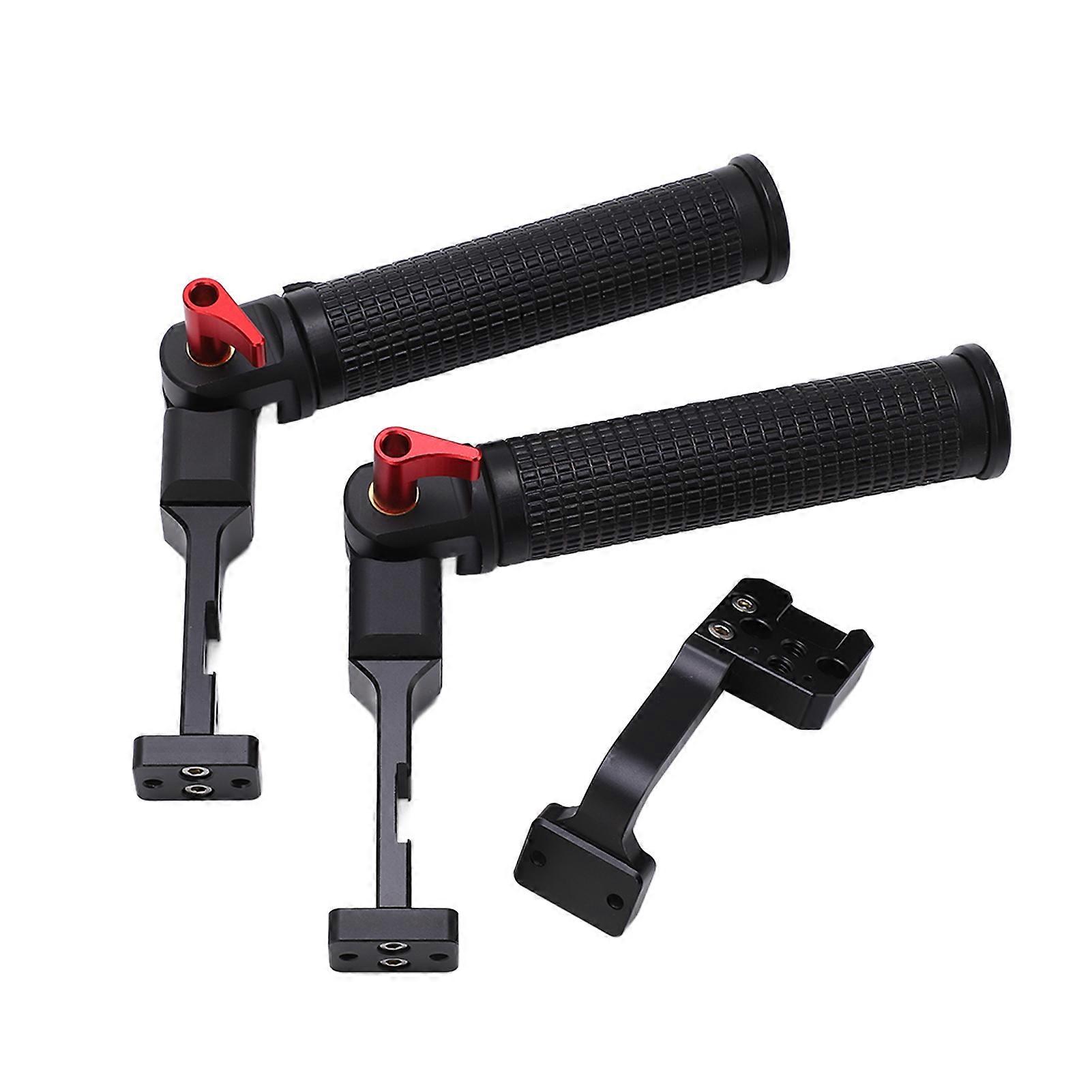 Dual Handle Grip Handlebar for RS2 Gimbal Stabilizer with 1/4 Inch Screw Hole and Cold Shoe Mount
