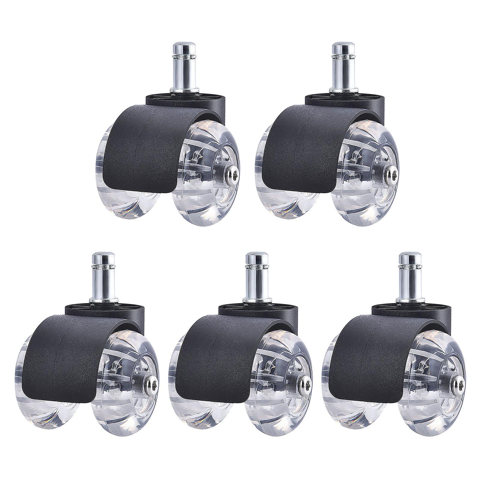 5Pcs/pack 2inch Furniture For Carpet Home Office Chair Caster Smoother 360 Degree Rotation Hardware Wooden Floor Quieter
