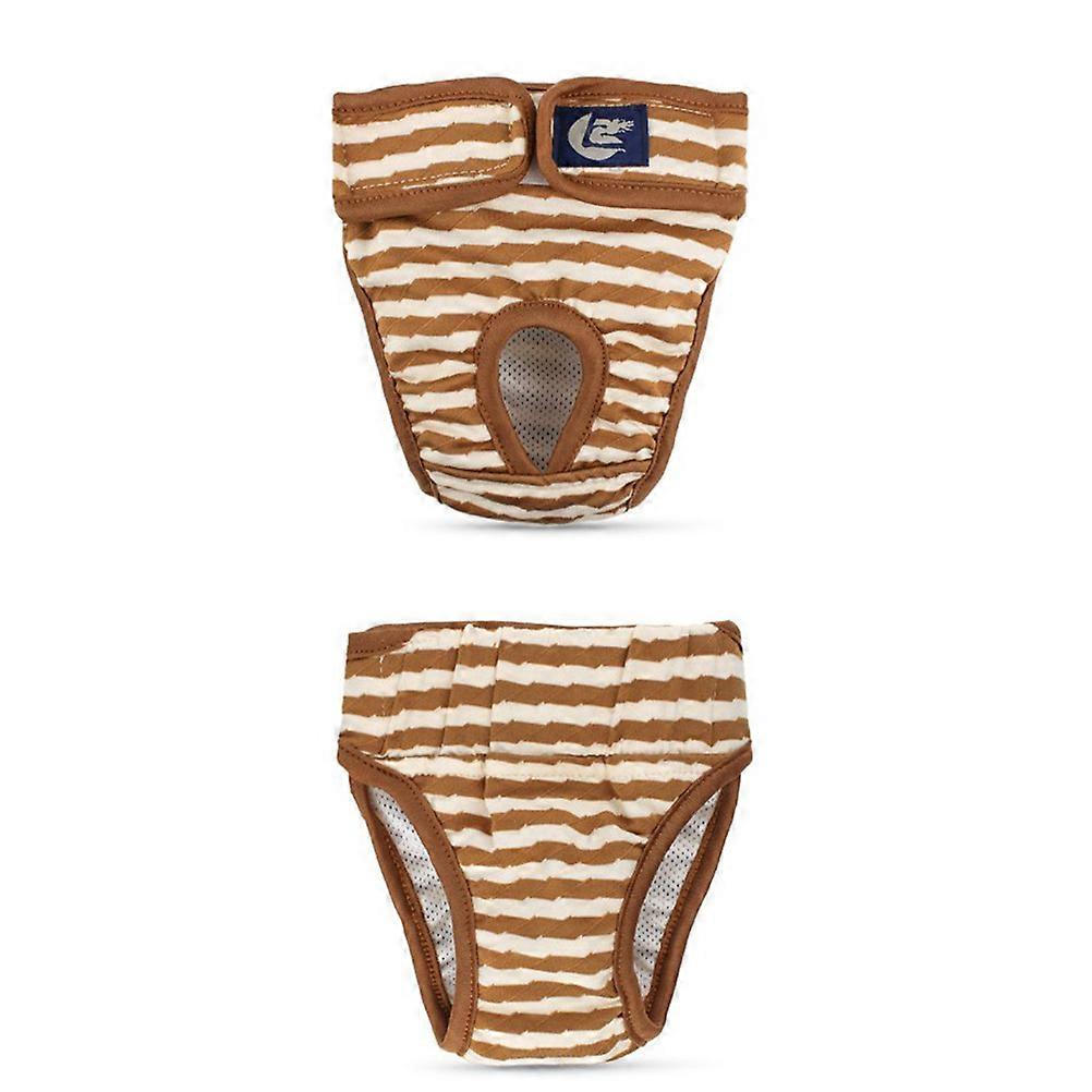 Pet Dog Sanitary Pants 1Pack Maintain Hygiene For Untrained Puppies Brown 2XL Underwear