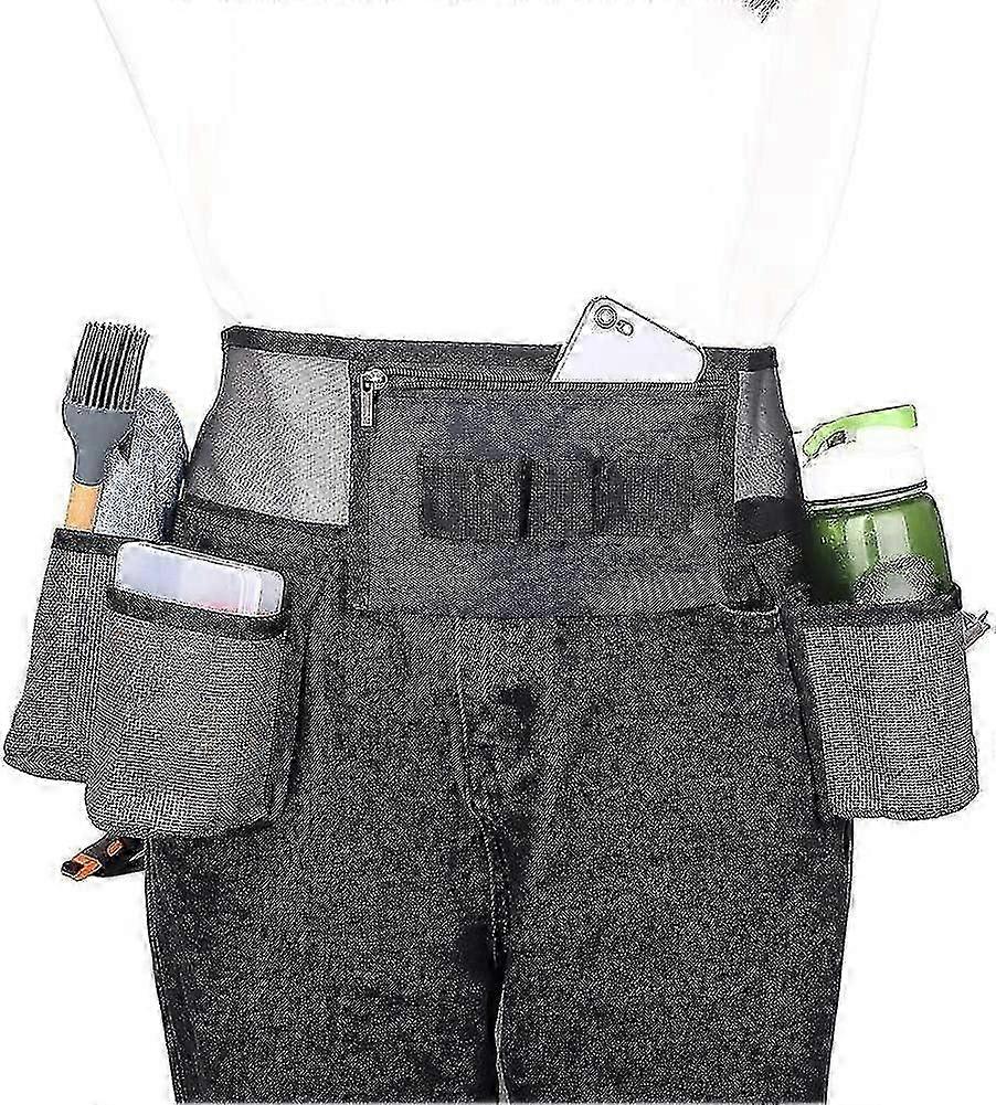 Cleaning Tool Belt with 4 Pockets and 3 Elastic Slots - Adjustable Nylon Mesh Cleaning Belt for House Cleaning - Tool Bag with Bel SZRH A-GB