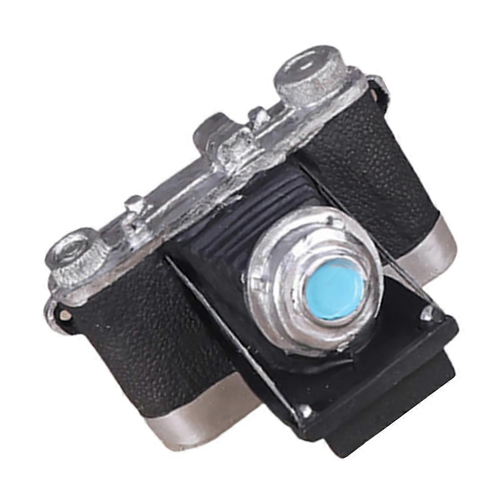 Retro Camera Ornament for Decor Made of Synthetic Resin Black Color Small Size