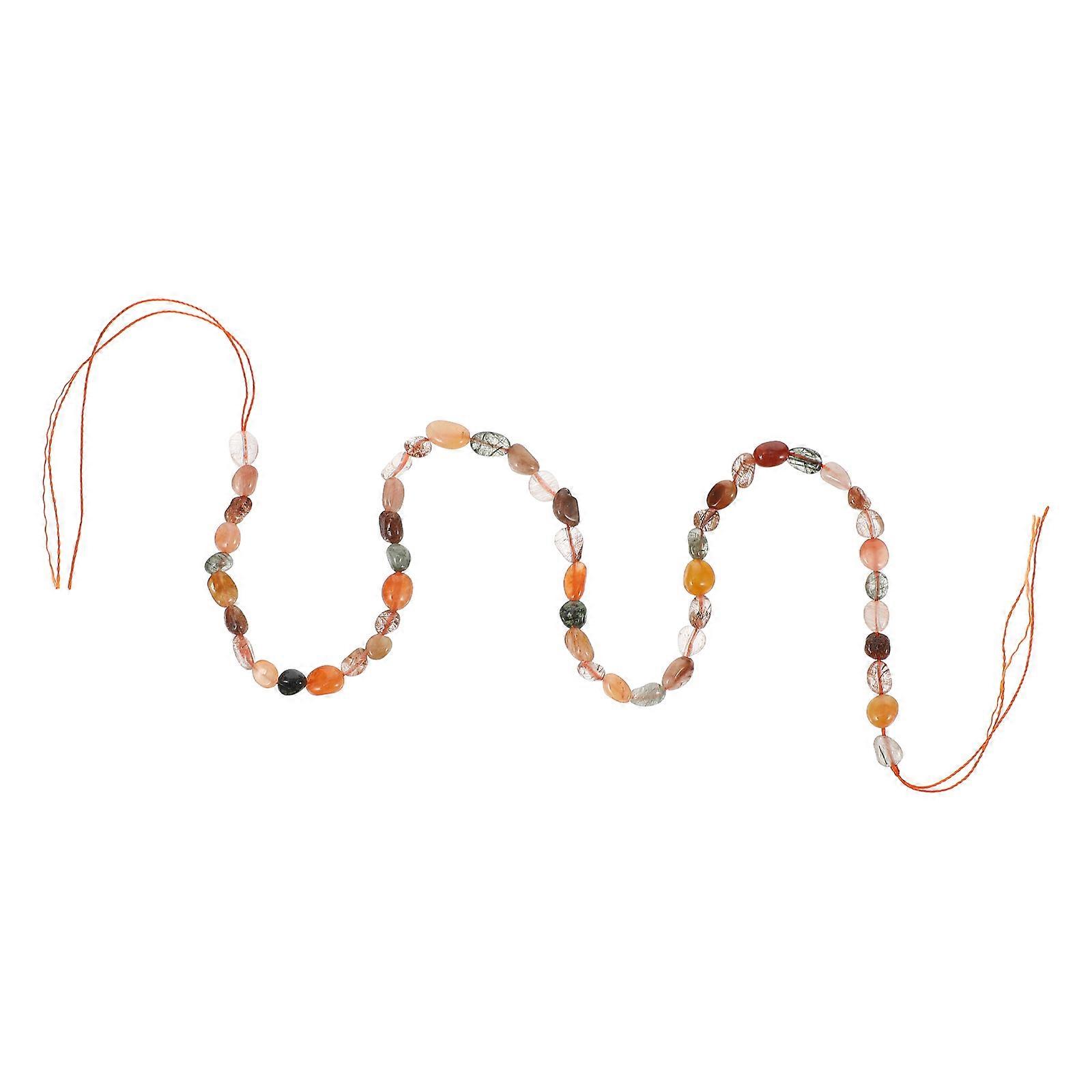 Beads for Crafting Natural Crystal Bead Chain Multi-Colored 0.6x0.8cm Loose Beads DIY Projects 1 Set