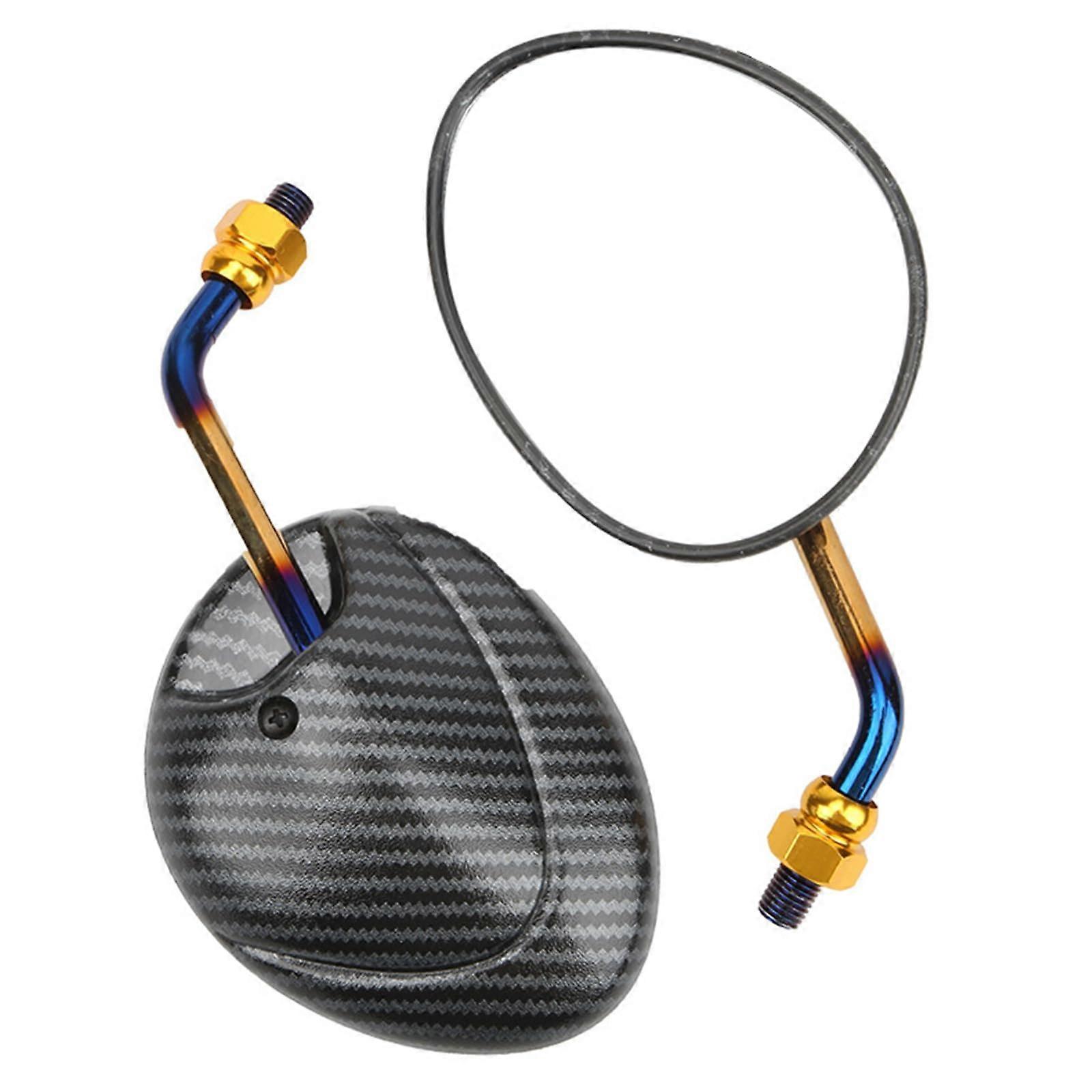 Motorcycle Glass with Reflective Strip - 8mm/10mm Adjustable Back Glass for Enhanced Safety and Visibility