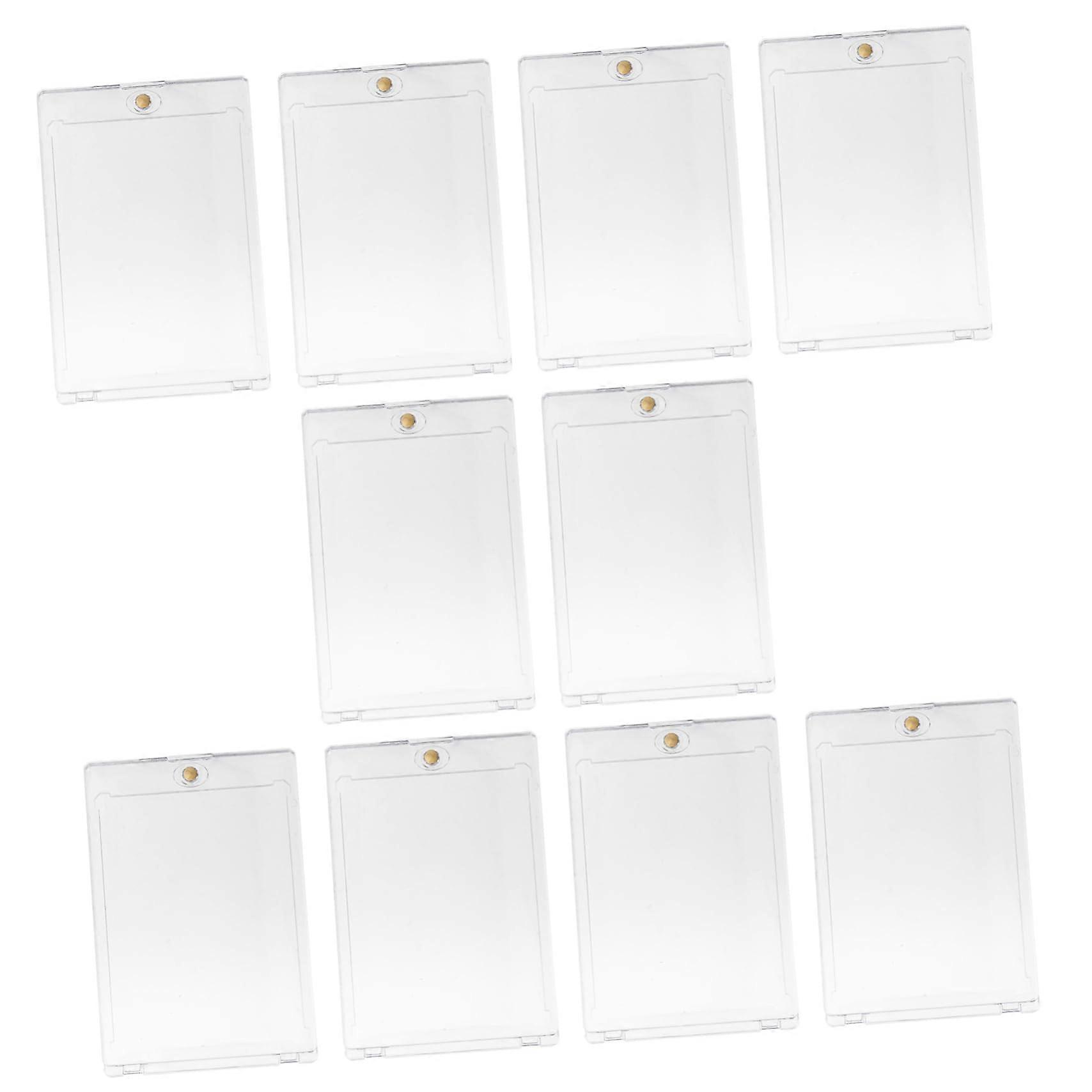 10 Pack Magnetic Card Holders Transparent Design for Trading Card Storage and Display Collectors