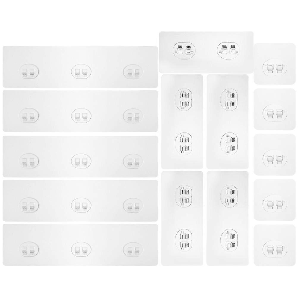 Adhesive Shelf Support Pegs Plastic Wall Hook Wardrobe Laundry Room 15Set