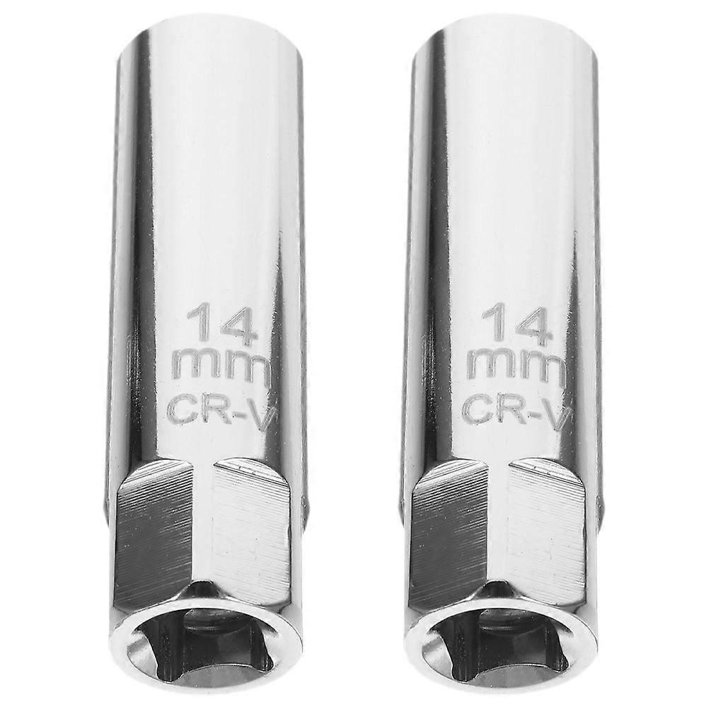Vehicle Maintenance Spark Plug Sockets Car Spark Plug Iron 3/8'' Inner Diameter: 14mm Automotive Repair 2Pcs