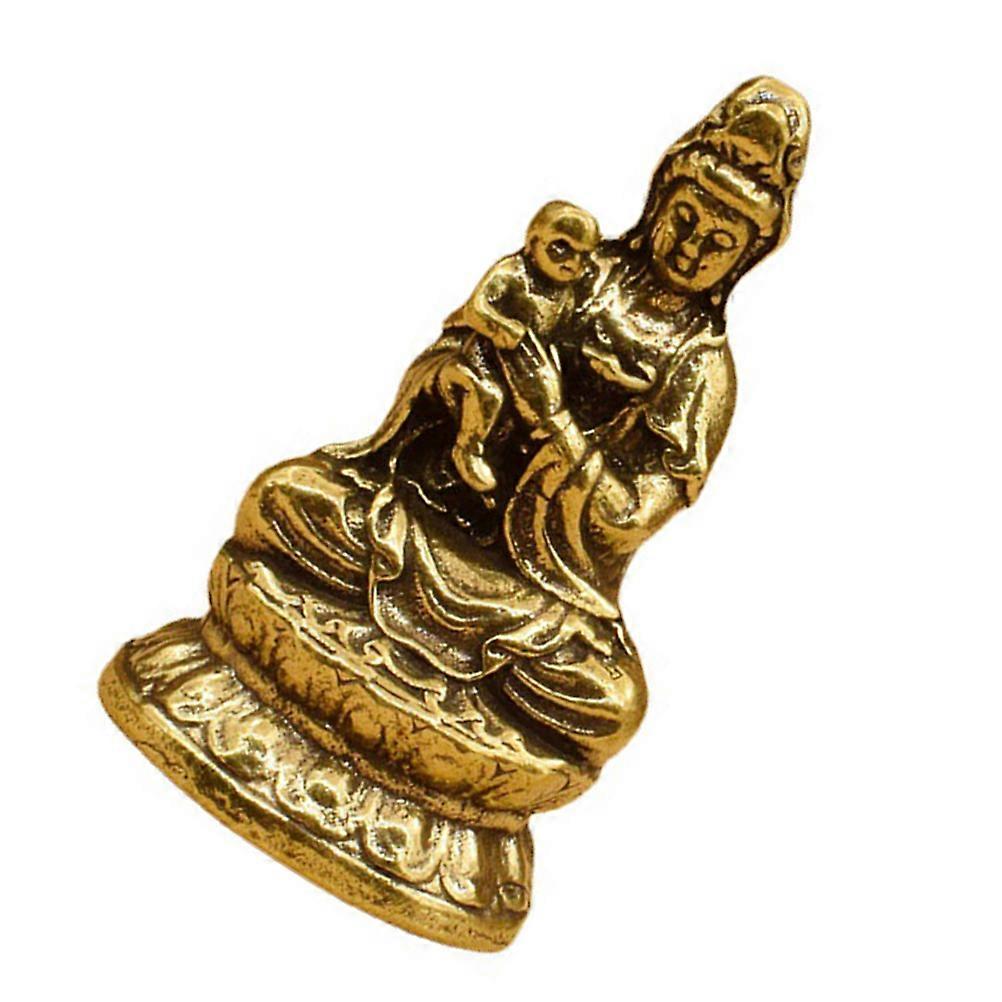 Brass Kannon Adornment Desktop Decor 1 Set