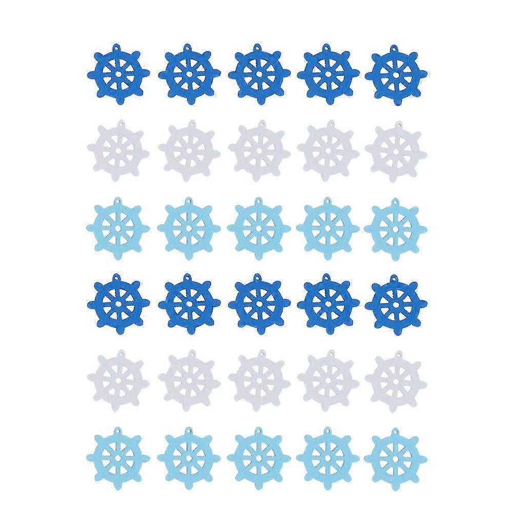180pcs Wooden Nautical Sail & Rudder DIY Decorative Accessories – Mixed Color Craft Ornaments for Home Decor, Headdress, Scrapbook, and Gift