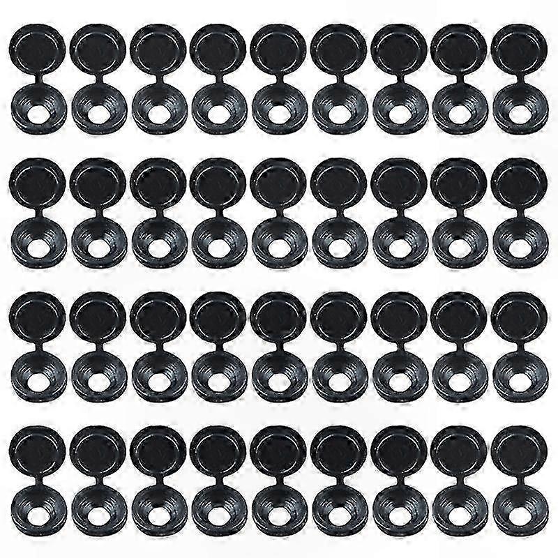 36-Pack Foldable Snap Button Screw Caps with Hinged Design for Hardware Projects