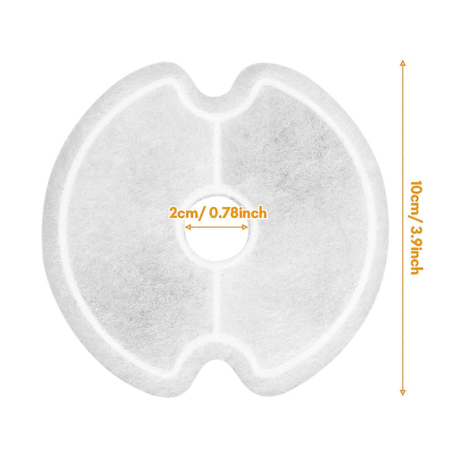 4pcs Round Cat Water Fountain Filter Charcoal Iron Exchange Resin Filter Replacement