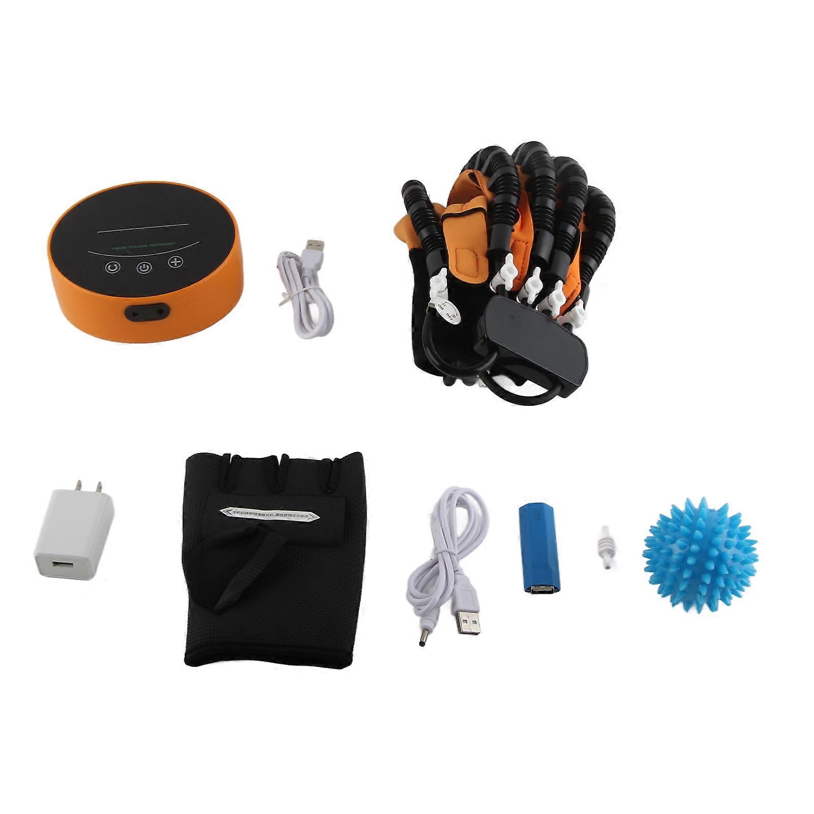 Finger Rehabilitation Trainer Robot Gloves Simulation Movement Hemiplegia Finger Training Device for Adults XXL 100‑240V