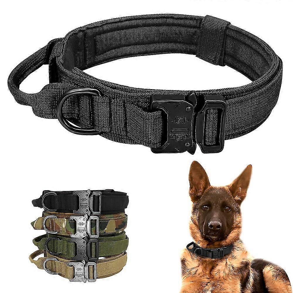 Military Tactical Dog Collar Soft Padded Nylon Training