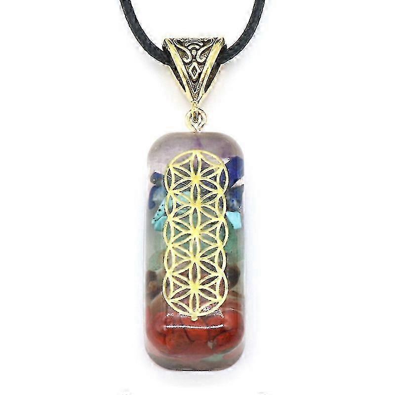 7 Chakra Stones Pendant Necklace For Stress Relief Self Inner Healing Necklace