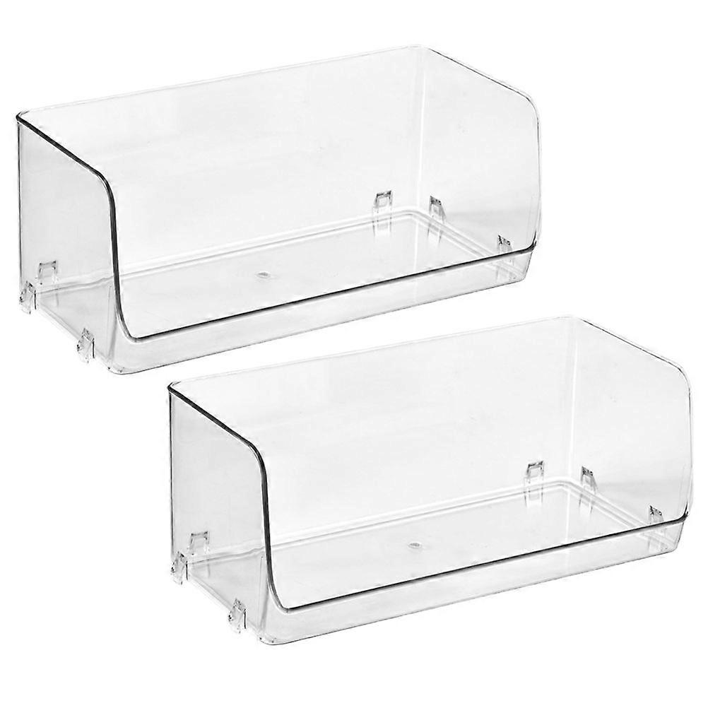 Transparent Plastic Stackable Storage Rack for Desktop Organization with Quality 2pcs