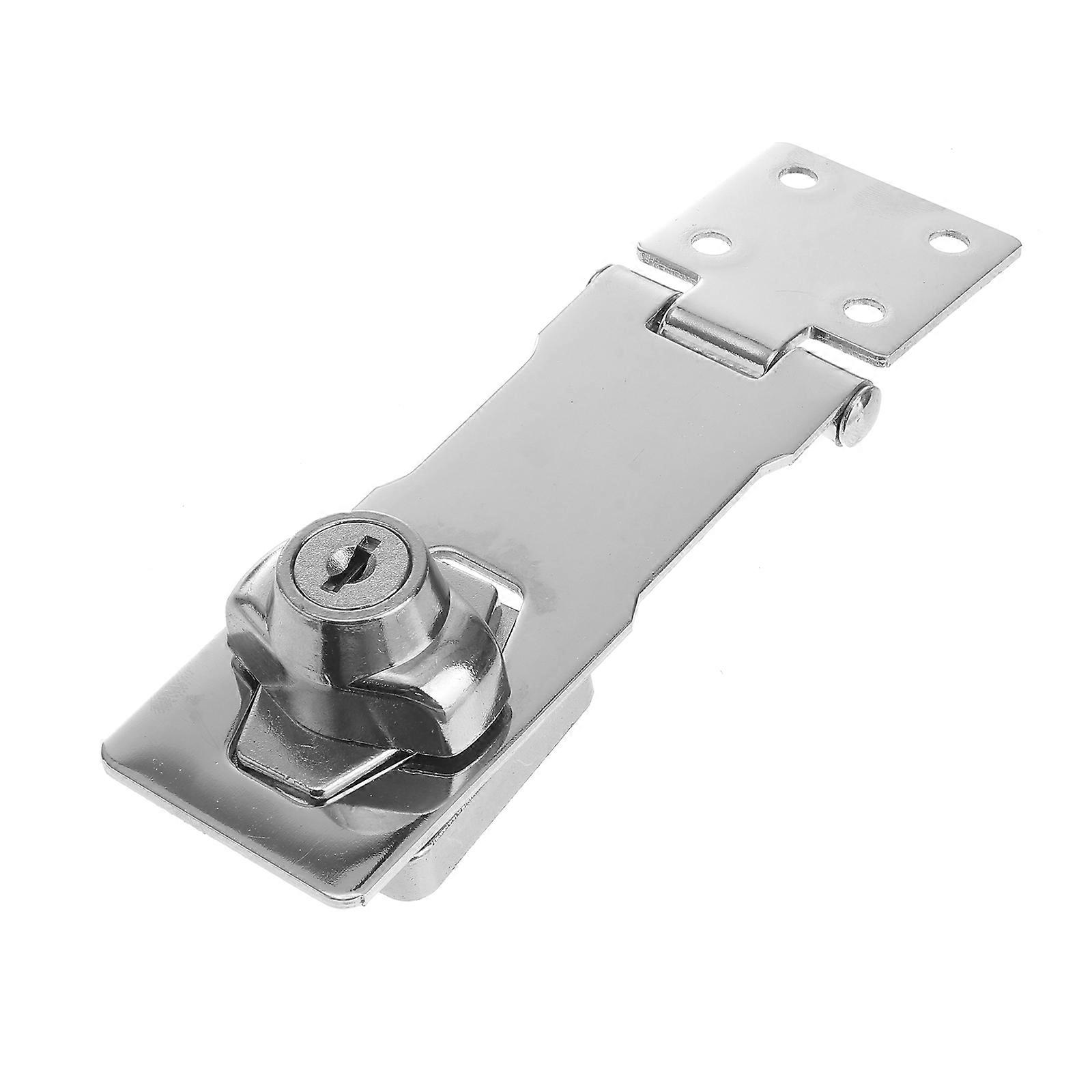1 Set Stainless Steel Security Door Locks Hasp Latches Safety Padlock Clasp