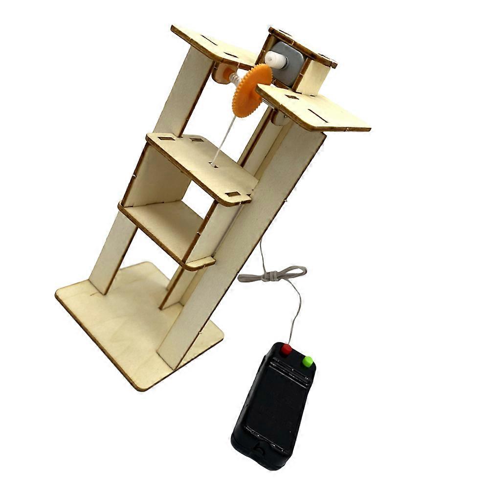 1 Set DIY Elevator Educational Wooden Model for Hands On Learning, Enhances Creativity and Problem Solving Skills for Boys and All Ages