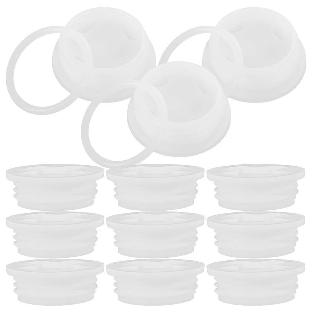 12pcs Threaded Drum Lid Sealing Covers for Dustproof Storage of Chemicals and Food in Barrels