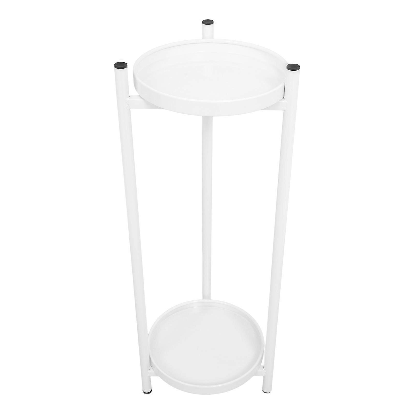 Iron Plant Stand for Indoor Houseplants – Tall White Farmhouse Style Pot Shelf for Single or Multiple Plant Display