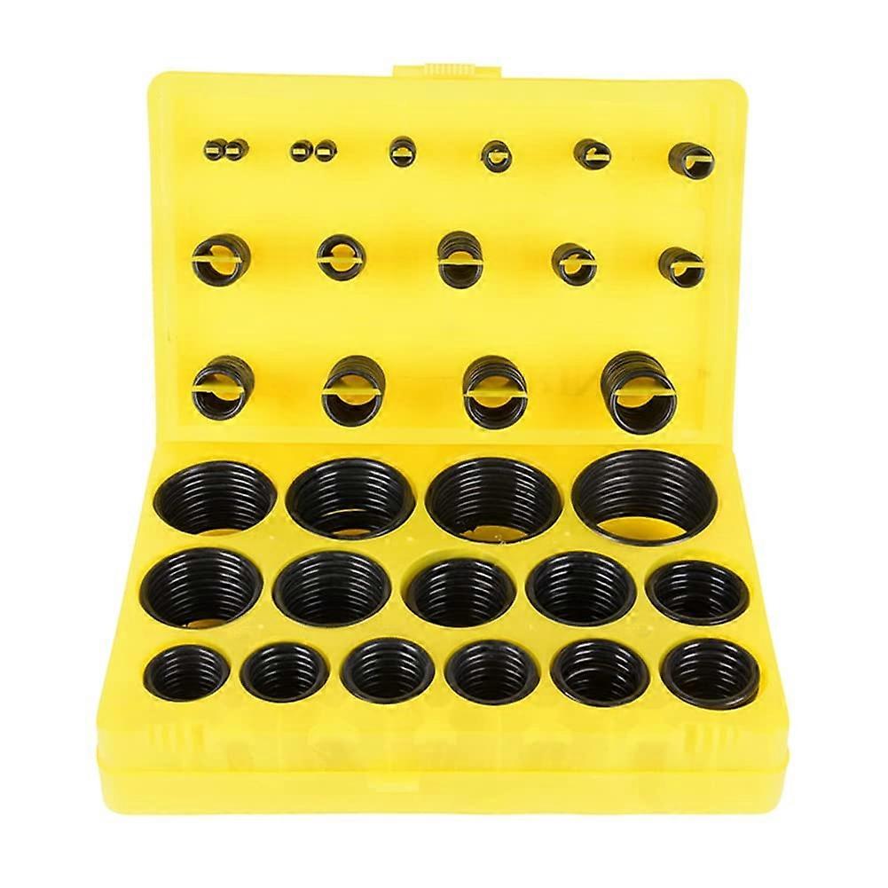 Multifunctional sealing ring, 30 sizes, nitrile Oring gasket, seal, NBR Oring gasket, yellow assortment set, kit box (386 pieces)