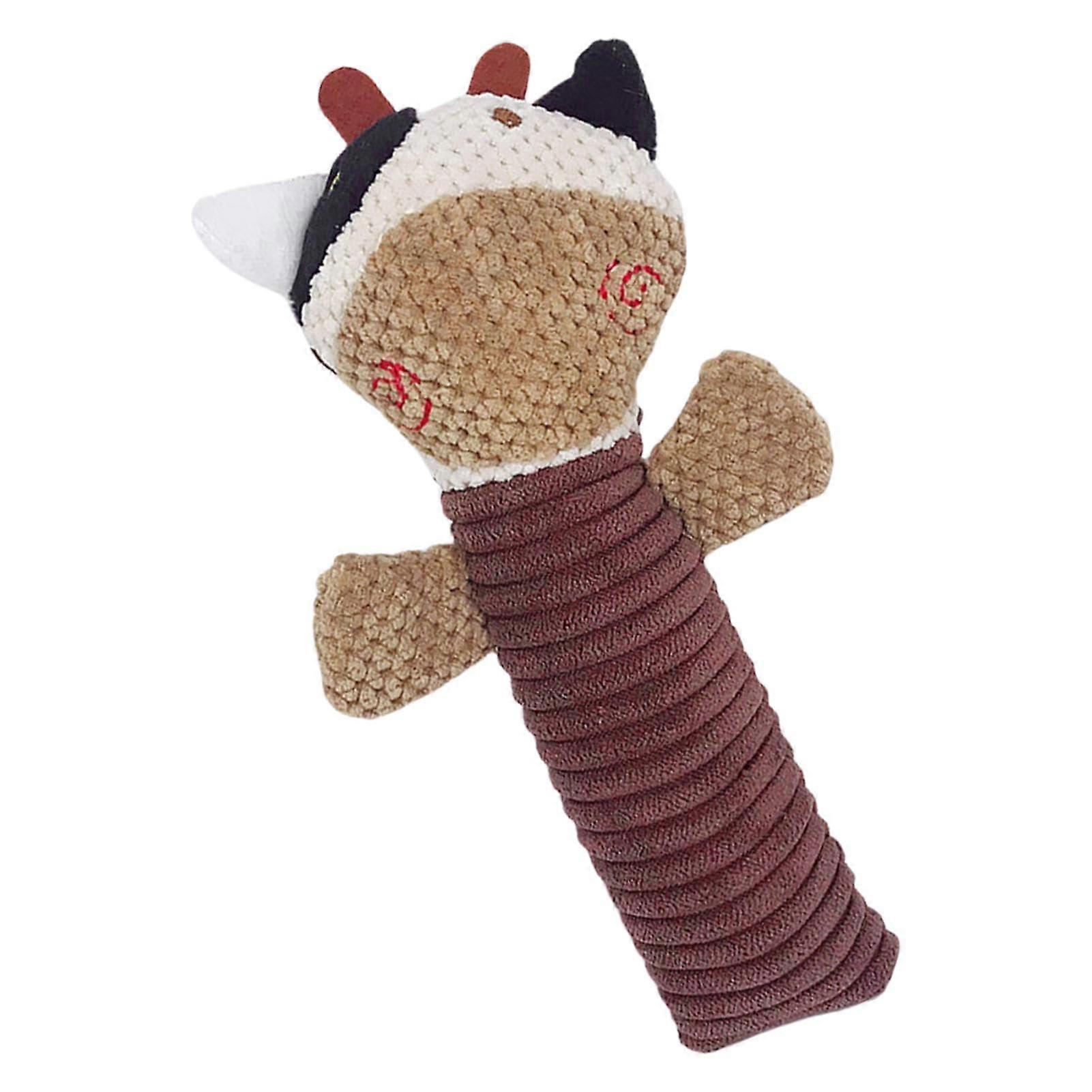 Chew Toy for Puppies, Plush Dog Toy, Safe Puppy Teething Toy, Brown Plush Toy for Dogs