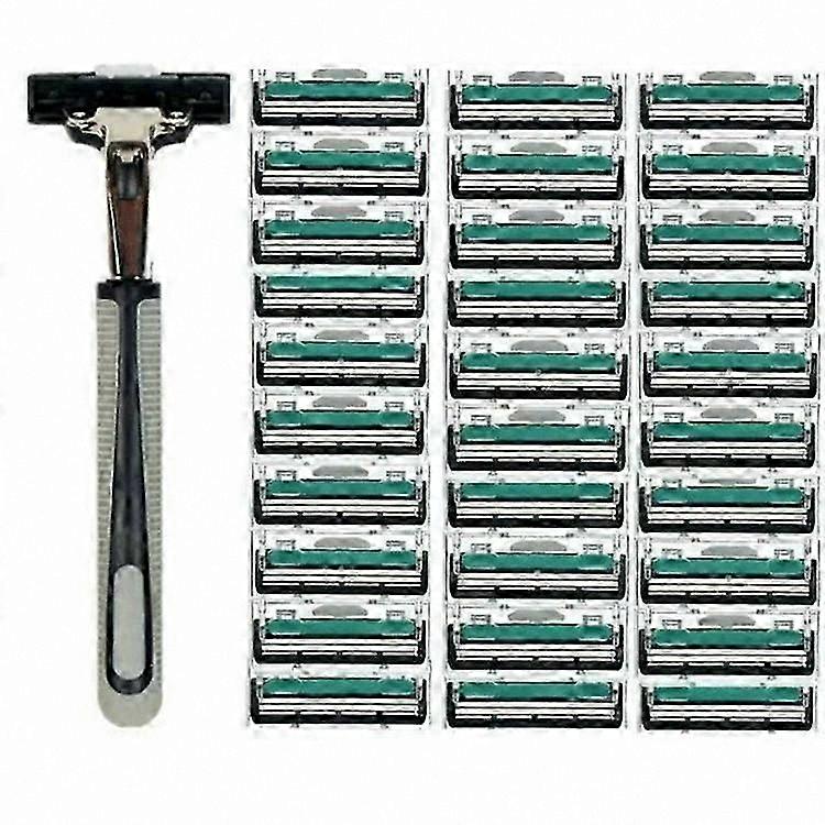 30-Piece Interchangeable Blade Shaving Razor Set for Smooth Shaving Experience