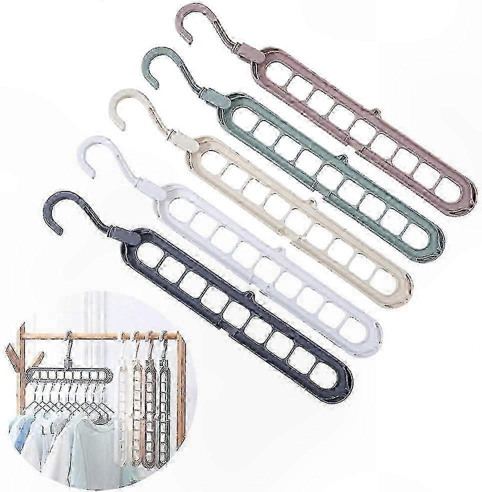 5-Pack Compact Coat Hanger Organizer for Space Efficiency