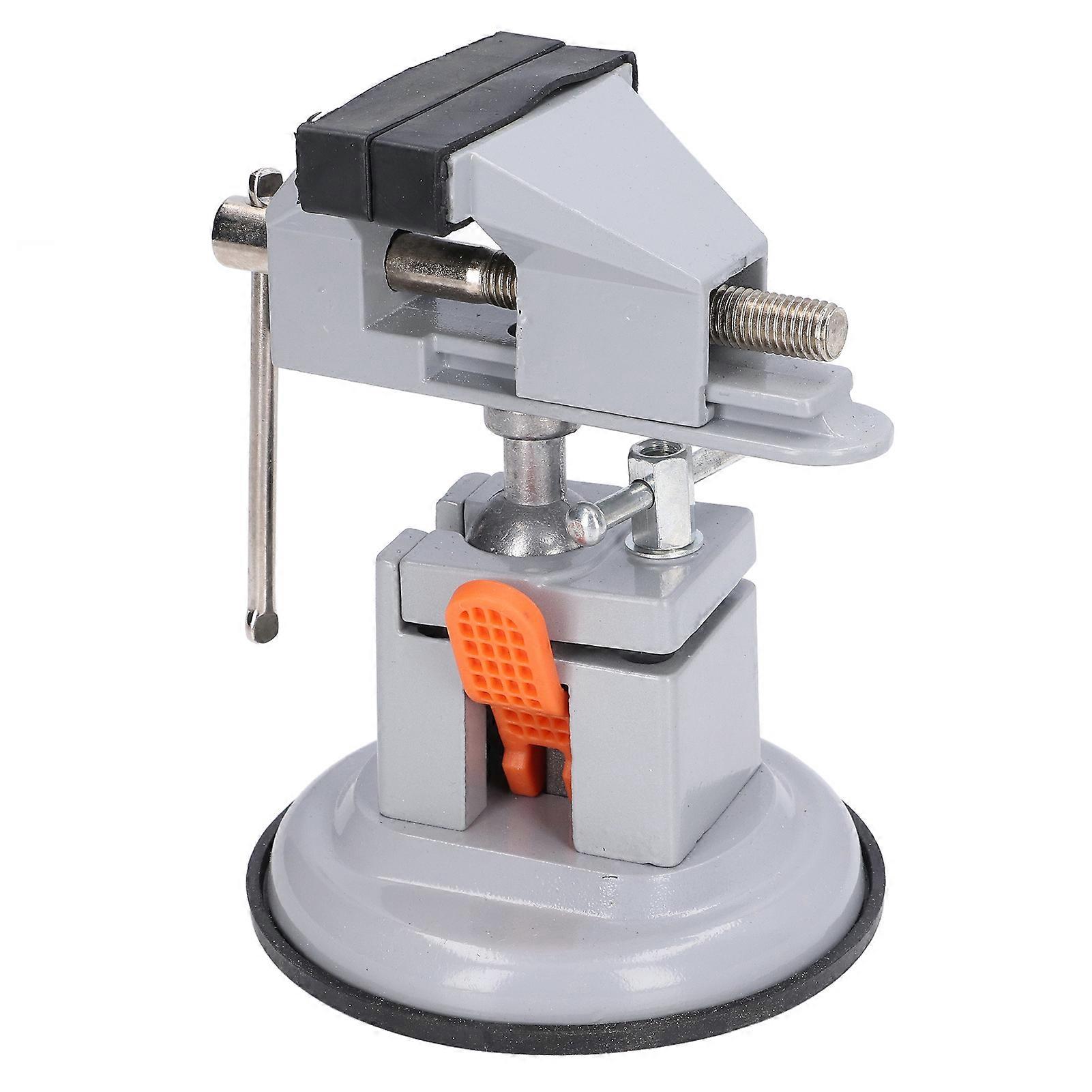 Mini Bench Vise 360 Degree Universal Rotating Square Workbench Clamp with Suction Cup Base