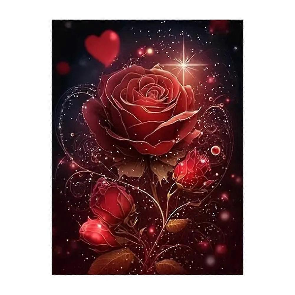 DIY 5D-taidesarjat maisema unenomainen kukkatarra, 11,81 x15,75 kangas, helppo tee-se-itse