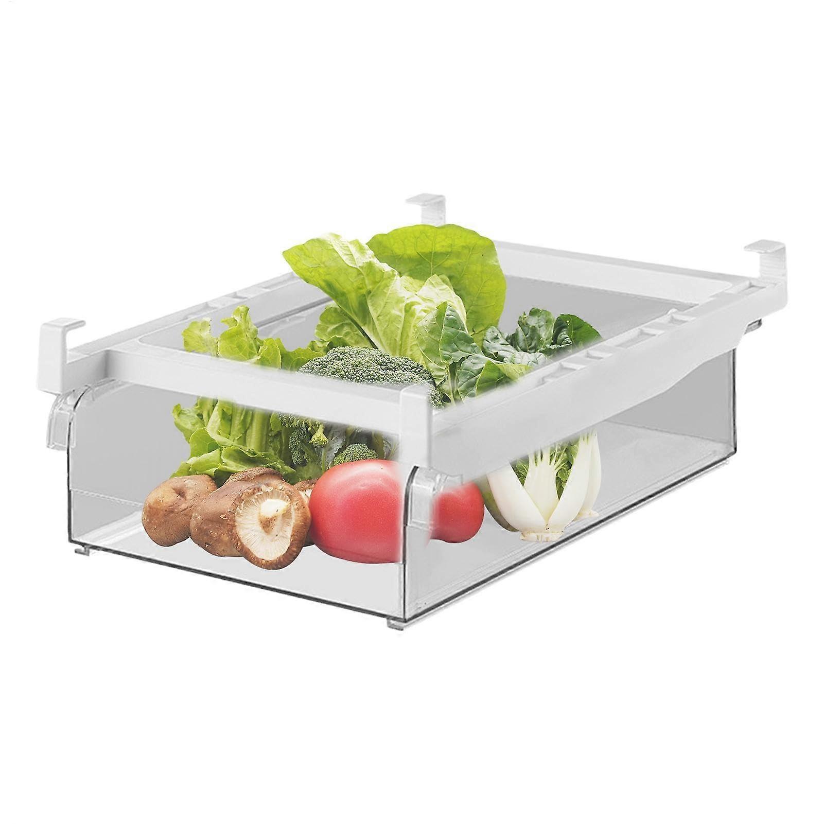 Freezer Organiser with Lids, Stackable Food Storage Containers, BPA-Free Plastic, Kitchen Fridge Organiser Box