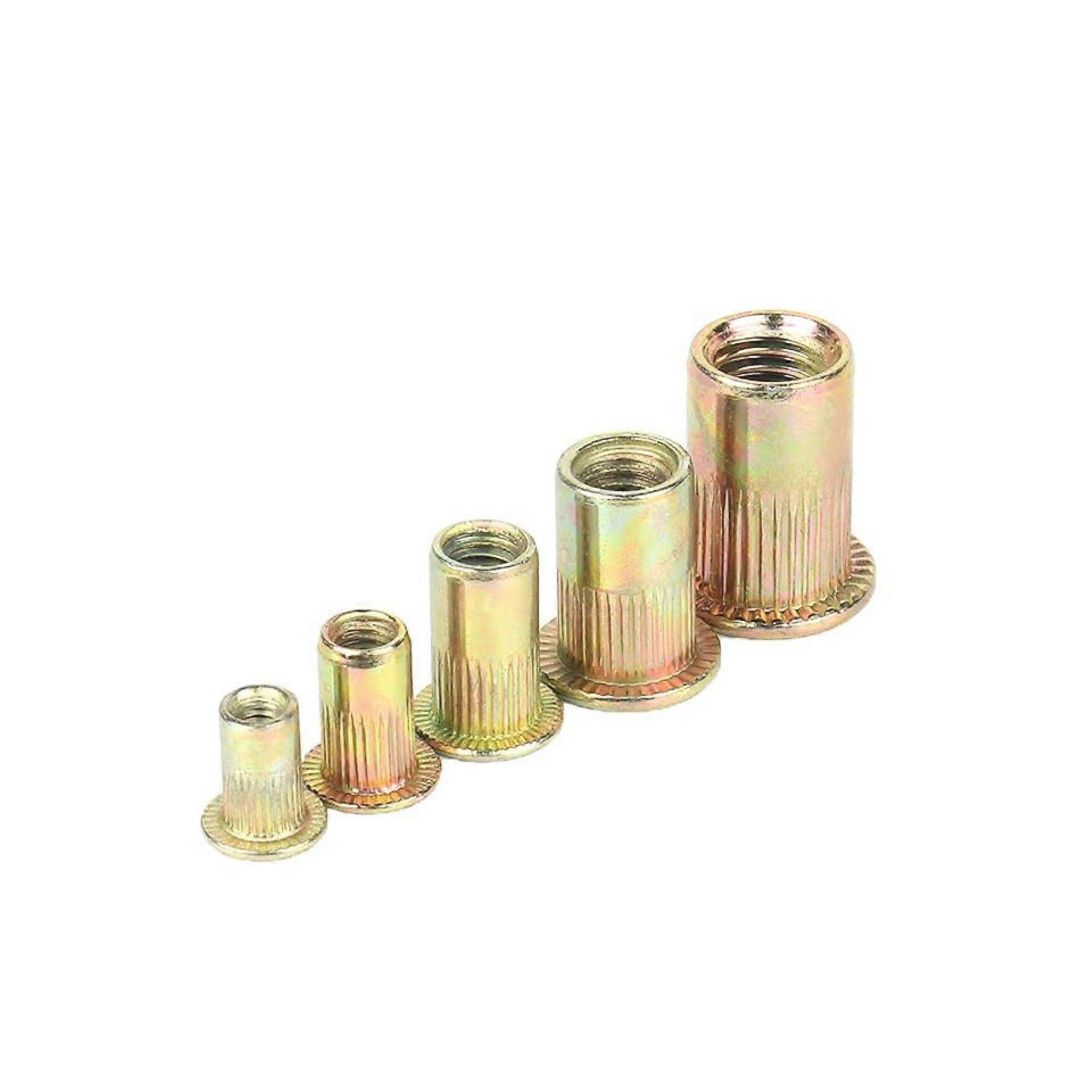 Insert nuts, rivet nuts, threaded inserts, 10 pieces, metric, zincplated carbon steel