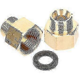 Propane Adapter Fitting Kit - Inner G3/8 to Outer 9/16 Pipe Extension - Quality 2 Packs