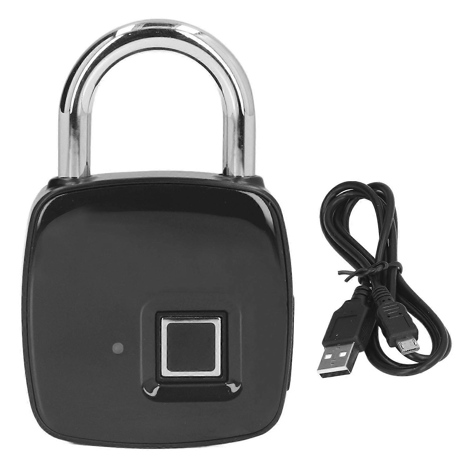 P30 Smart Lock, USB Rechargeable Keyless Biometric Fingerprint Lock with App Support, Unlock Padlock for Home Doors