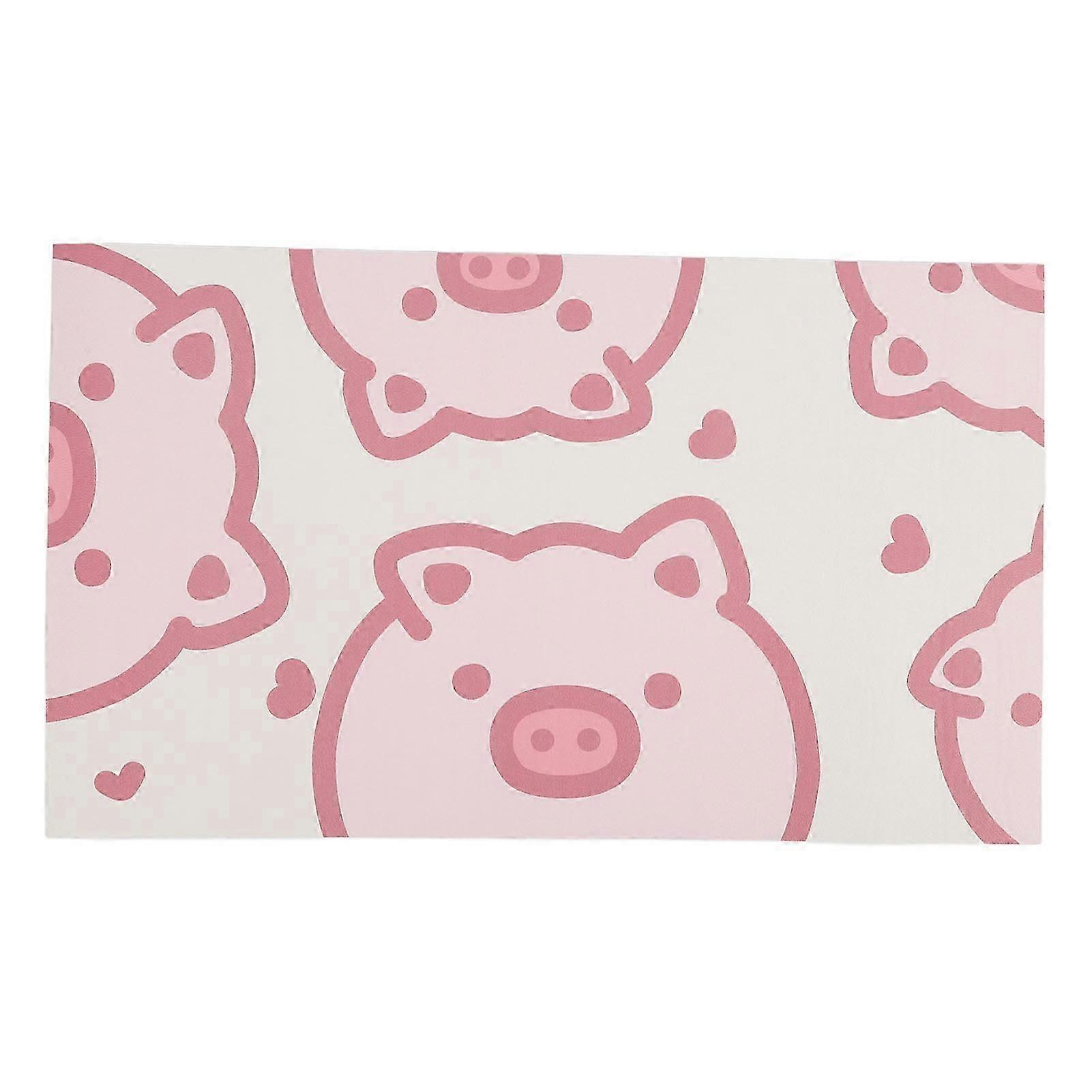 حصيرة تغذية الأليفة ماصة سريعة التجفيف المضادة للانزلاق سهلة التنظيف القط وعاء حصيرة الوردي