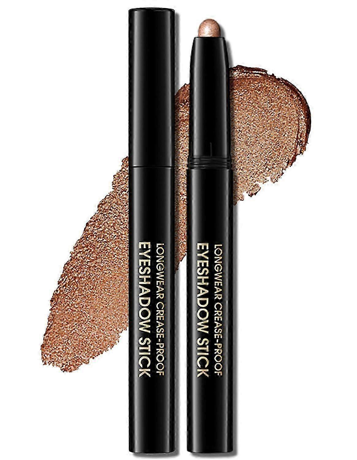 2Pcs Glitter Eyeshadow Pen, Glitter Eyeshadow Stick, Waterproof & Long-Lasting, Cream Shimmer Crayon Eyeliner, Metallic Shimmer Eye Makeup Pen