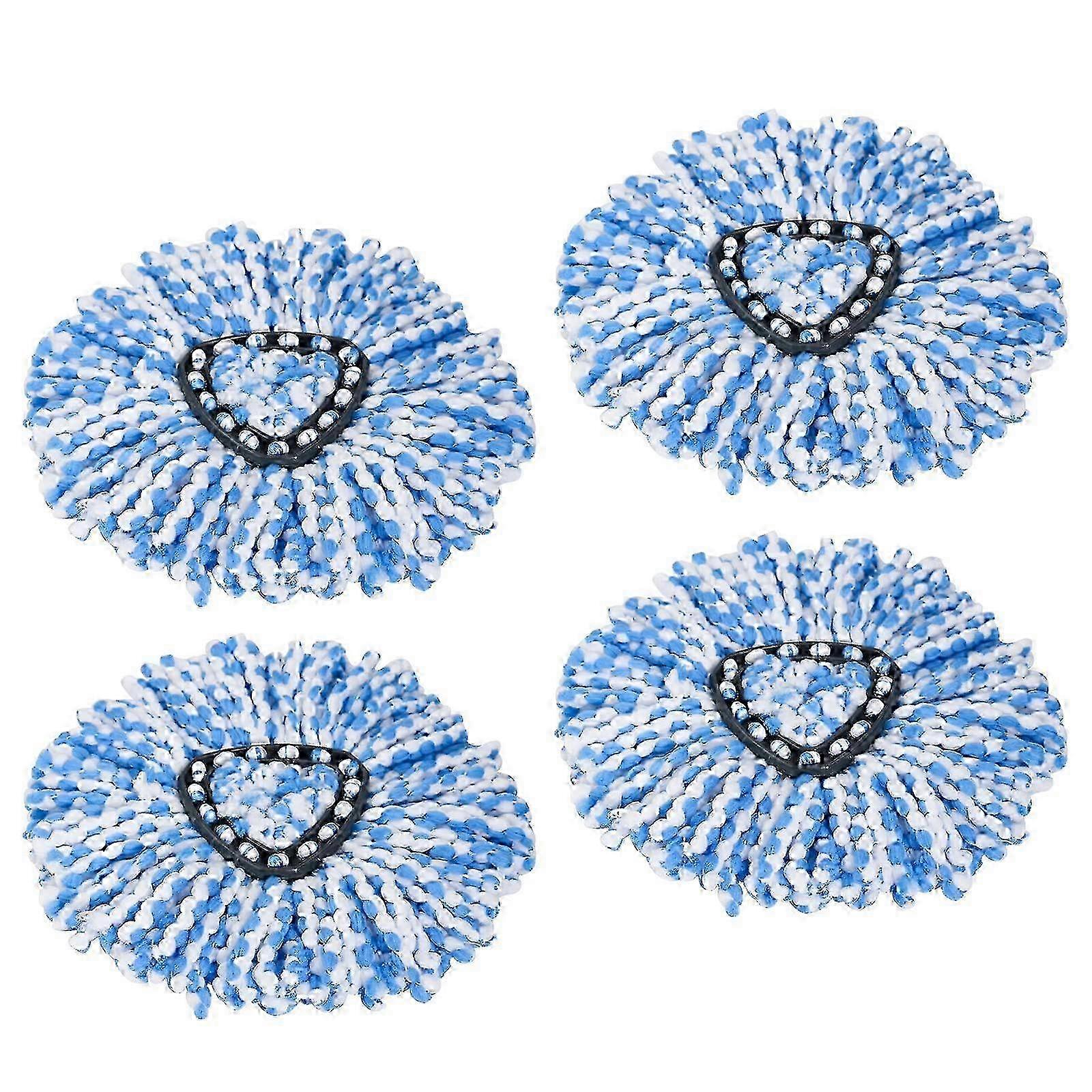 4 Pcs Microfiber Triangle Spin Mop Replacement Heads for Vileda 2-in-1 Mop, Washable and Reusable Mop Refills