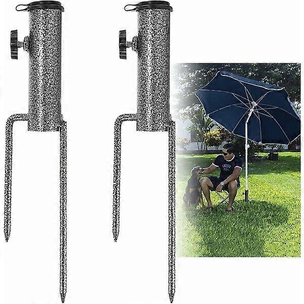 Two-piece adjustable elastic metal umbrella base, suitable for umbrellas with a 36mm diameter, easy to insert into the ground
