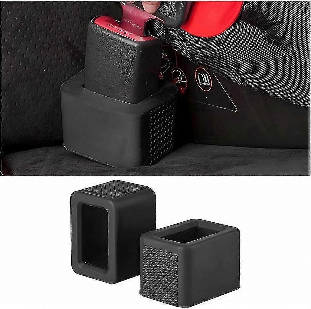 2-Pack Silicone Seat Belt Buckle Holders for Rear Seats, Kid-Friendly Accessory
