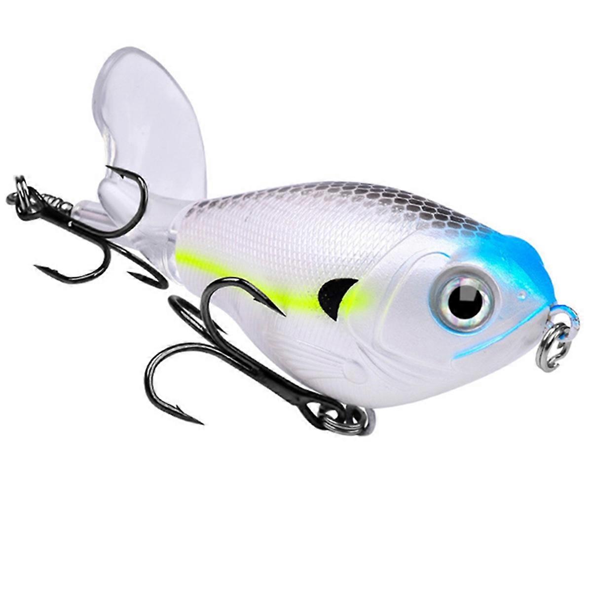 Fishing Lure Topwater Whopper Popper Floating Wobbler Artificial Hard Bait with Propeller Fishing Pi
